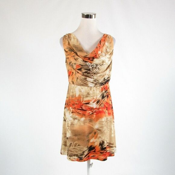 Light beige orange JOLIBEL A-line dress 8 - Picture 1 of 8